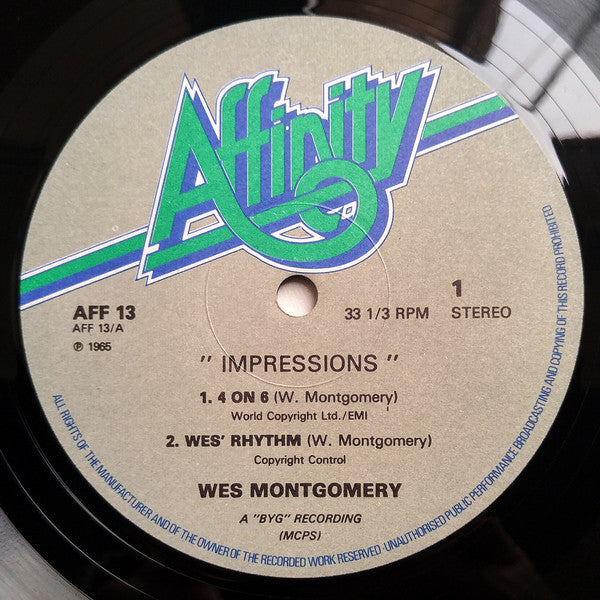 Wes Montgomery : Impressions (LP, Album, RE)