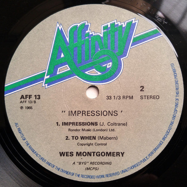 Wes Montgomery : Impressions (LP, Album, RE)