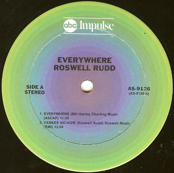 Roswell Rudd : Everywhere (LP, Album, RE, Gat)