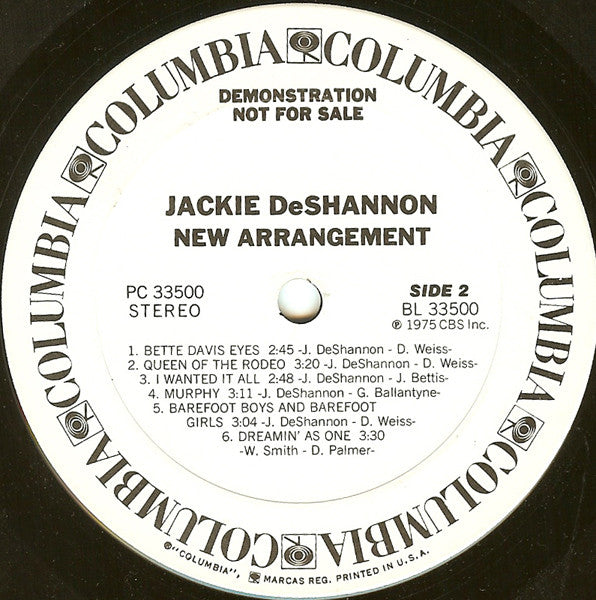 Jackie DeShannon : New Arrangement (LP, Album, Promo, San)