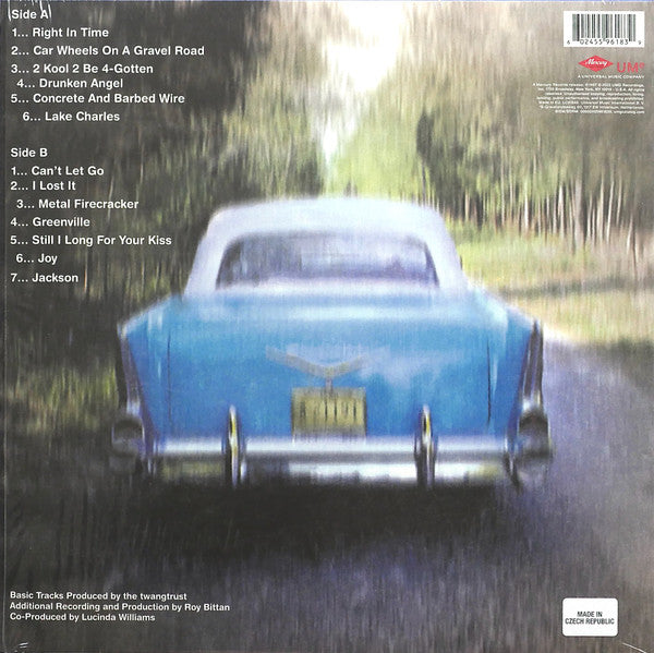 Lucinda Williams : Car Wheels On A Gravel Road (LP,Album,Limited Edition,Reissue)