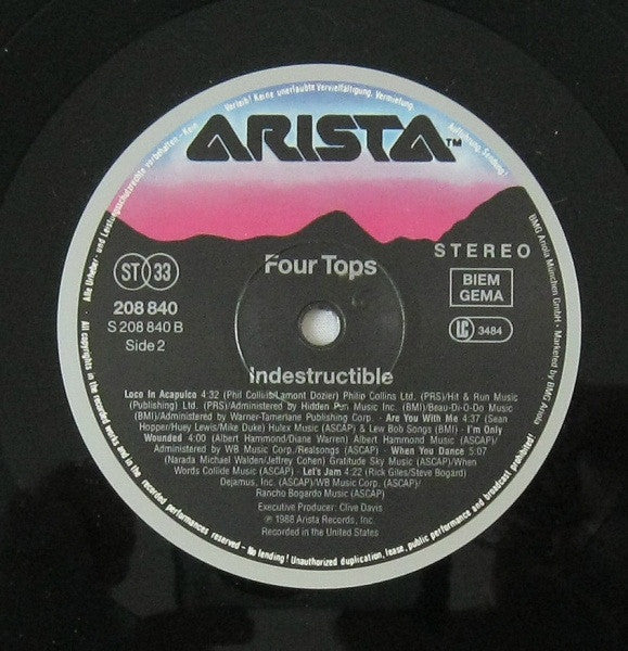 Four Tops : Indestructible (LP, Album)