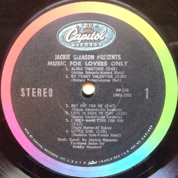 Jackie Gleason : Music For Lovers Only (LP, Album, RE, Los)