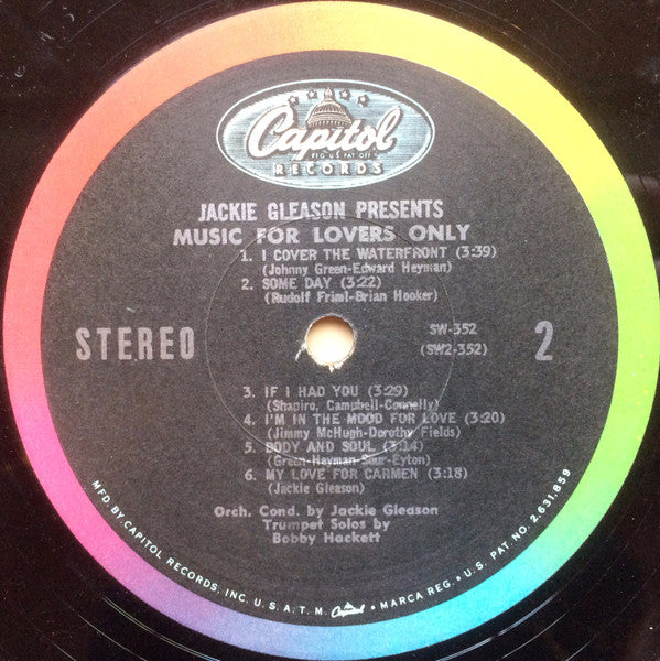 Jackie Gleason : Music For Lovers Only (LP, Album, RE, Los)