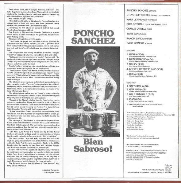 Poncho Sanchez : Bien Sabroso! (LP, Album)