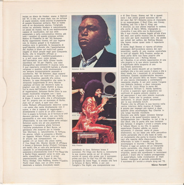 Various : Billy Preston / Solomon Burke / John Lee Hooker (LP, Comp)