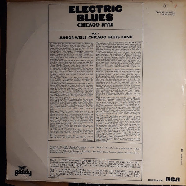 Junior Wells' Chicago Blues Band : Electric Blues (Chicago Style) (LP, Album, RE)