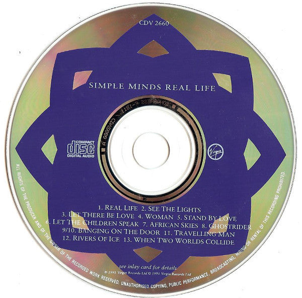 Simple Minds - Real Life (CD, Album) - De Platen Aap – Vinylwinkel in Brielle & online webshop voor muziekliefhebbers