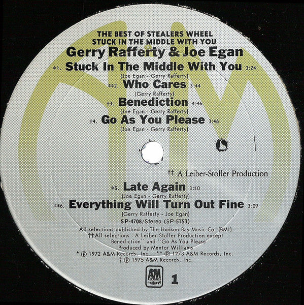 Gerry Rafferty And Joe Egan / Stealers Wheel : Stuck In The Middle With You (The Best Of Stealers Wheel) (LP, Comp, RP)