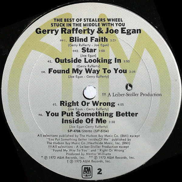Gerry Rafferty And Joe Egan / Stealers Wheel : Stuck In The Middle With You (The Best Of Stealers Wheel) (LP, Comp, RP)