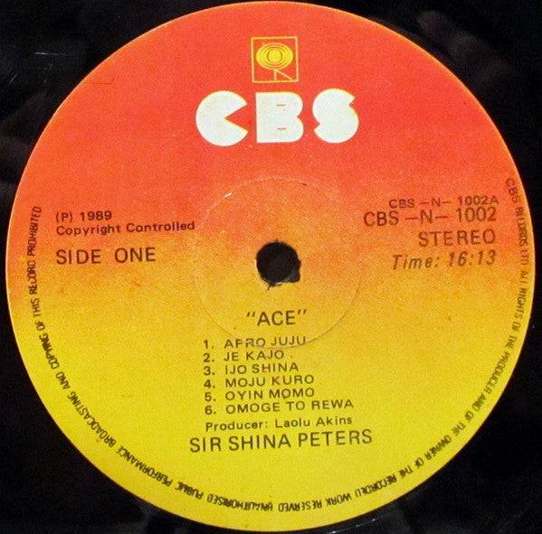 Sir Shina Peters : Ace  (LP,Album)