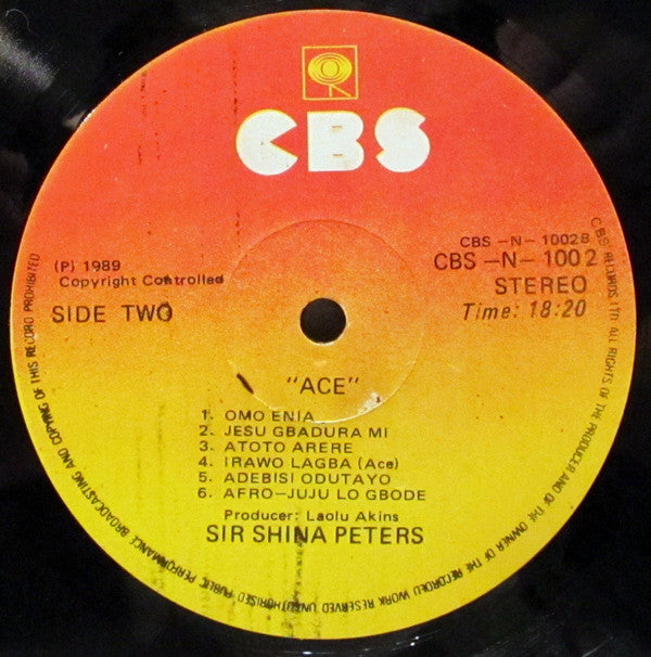 Sir Shina Peters : Ace  (LP,Album)