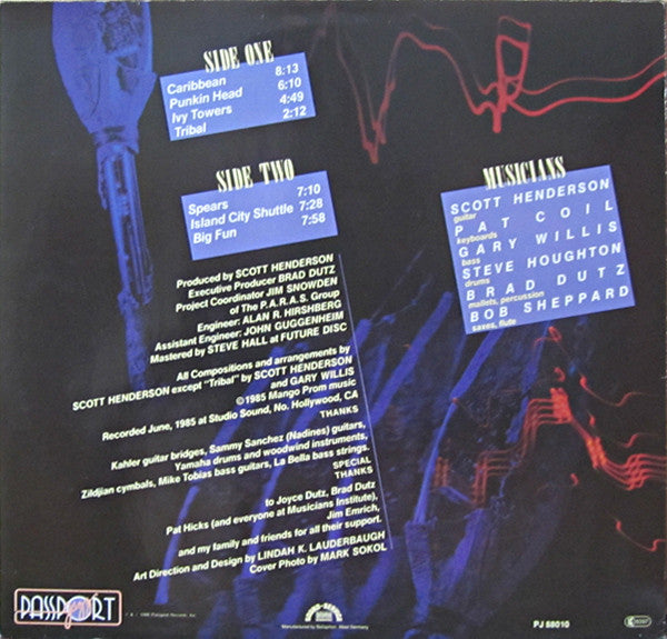 Scott Henderson (2) And Tribal Tech (2) : Spears (LP, Album)