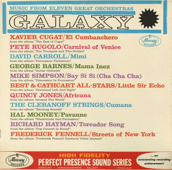 Various : Galaxy (Music From 11 Great Orchestras) (LP, Comp, Mono, Gat)