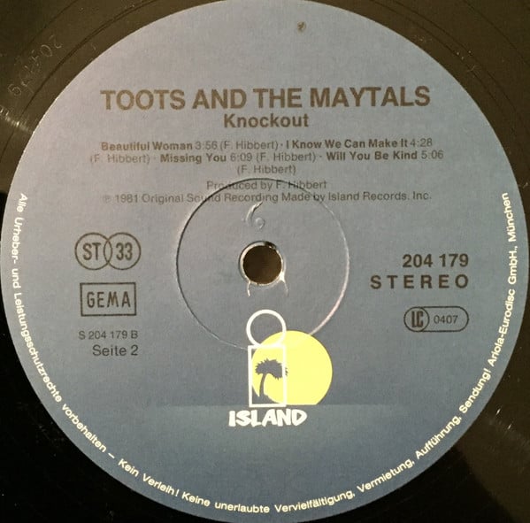 Toots & The Maytals : Knock Out! (LP, Album)