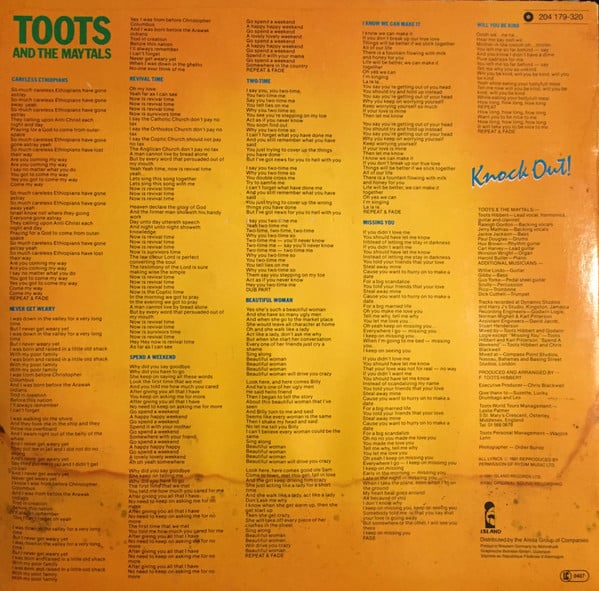 Toots & The Maytals : Knock Out! (LP, Album)