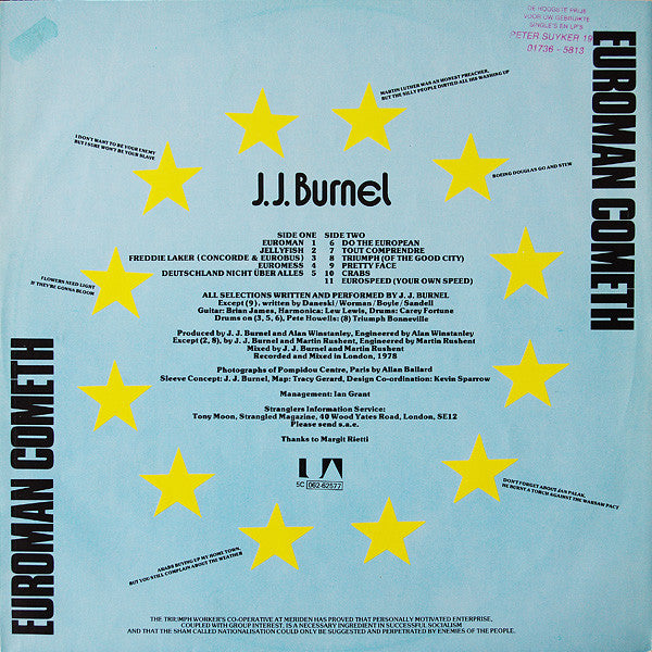 J.J. Burnel : Euroman Cometh (LP, Album)