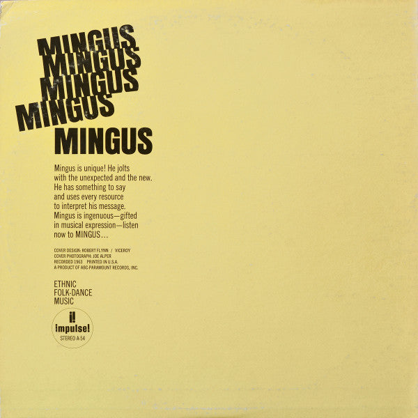 Charles Mingus : Mingus Mingus Mingus Mingus Mingus (LP, Album, RE)