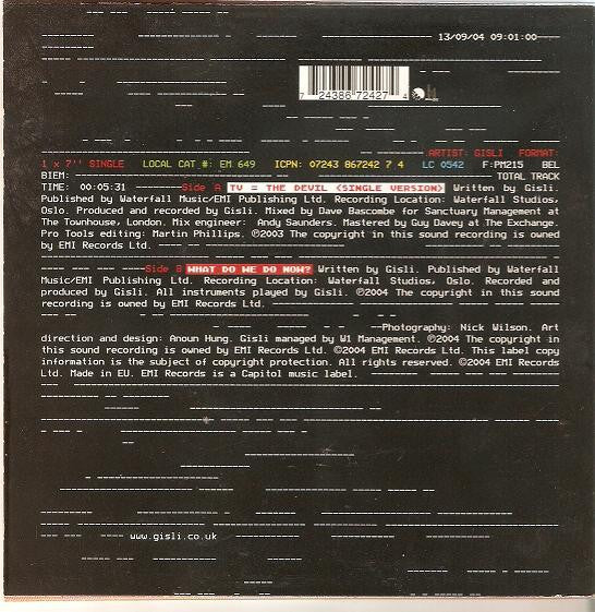 Gisli - TV = The Devil (7", Single, Red) - De Platen Aap – Vinylwinkel in Brielle & online webshop voor muziekliefhebbers