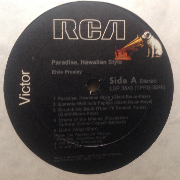 Elvis Presley : Paradise, Hawaiian Style (LP, Album, RE)