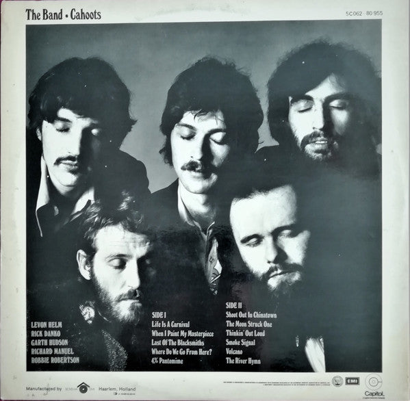 The Band - Cahoots (LP, Album, Gat) - De Platen Aap – Vinylwinkel in Brielle & online webshop voor muziekliefhebbers