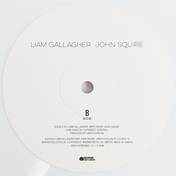 Liam Gallagher, John Squire : Liam Gallagher John Squire (LP, Album, Whi)