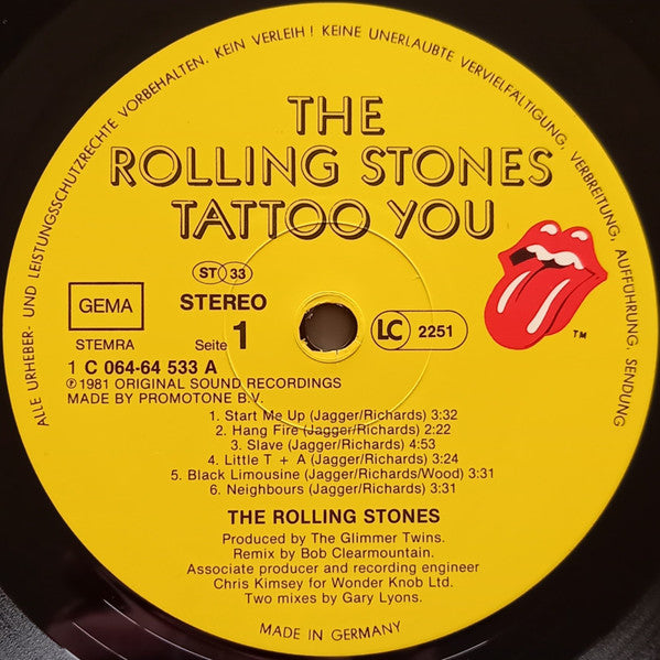 Rolling Stones* : Tattoo You (LP, Album)