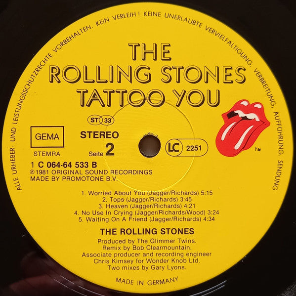 Rolling Stones* : Tattoo You (LP, Album)