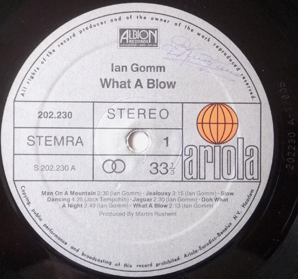 Ian Gomm : What A Blow (LP, Album)