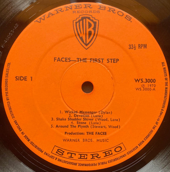Faces.* : The First Step (LP, Album, RP, Gat)