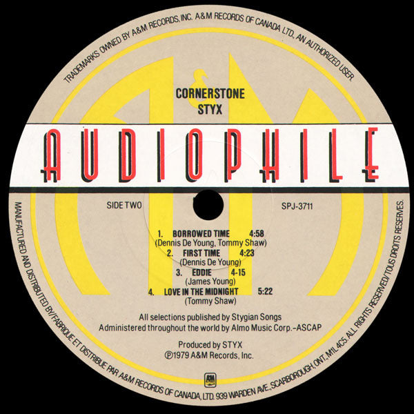 Styx : Cornerstone (LP, Album, RE, Hal)