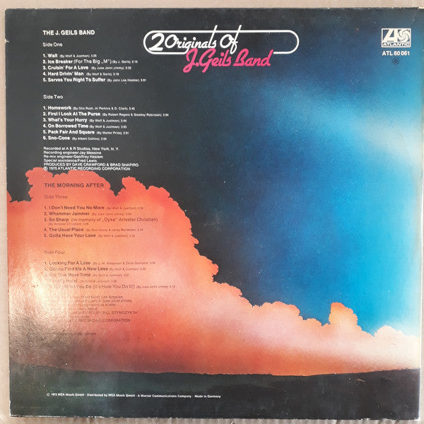 J. Geils Band* : 2 Originals Of J. Geils Band (2xLP, Album, Comp, RE, Gat)
