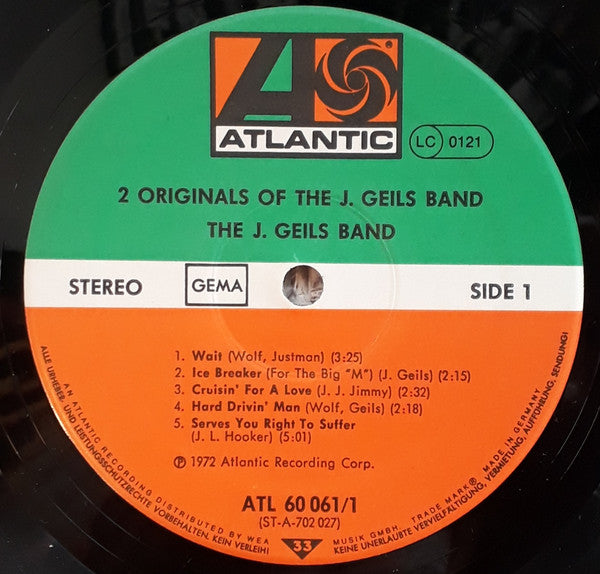 J. Geils Band* : 2 Originals Of J. Geils Band (2xLP, Album, Comp, RE, Gat)