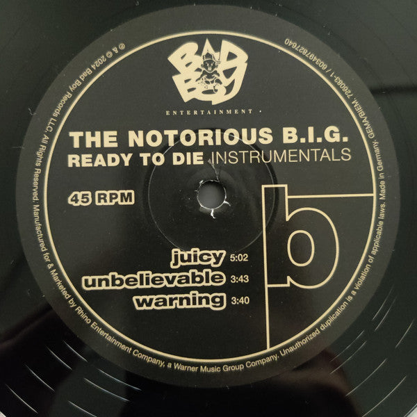 Notorious B.I.G. - Ready to Die Instrumentals (LP, RSD, Ltd) - De Platen Aap – Vinylwinkel in Brielle & online webshop voor muziekliefhebbers