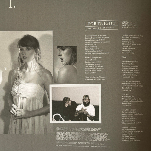 Taylor Swift - The Tortured Poets Department (2xLP, Album, S/Edition, Gra) - De Platen Aap – Vinylwinkel in Brielle & online webshop voor muziekliefhebbers