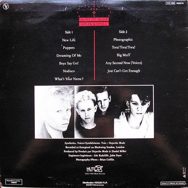 Depeche Mode : Speak & Spell (LP, Album, No )