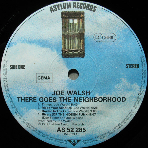Joe Walsh : There Goes The Neighborhood (LP, Album)