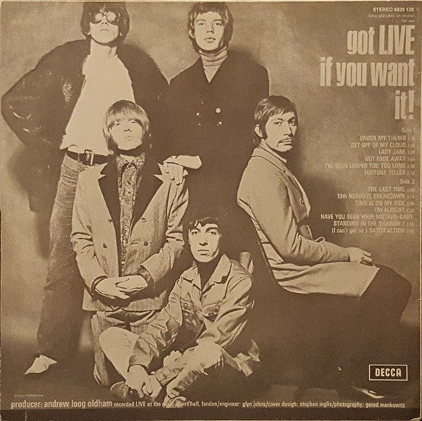 The Rolling Stones : Got Live If You Want It! (LP, Album, RE)