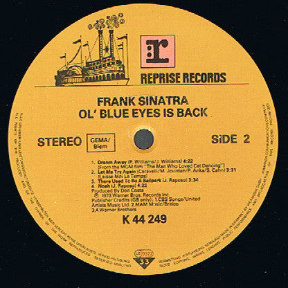 Frank Sinatra : Ol' Blue Eyes Is Back (LP, Album, RE, Gat)