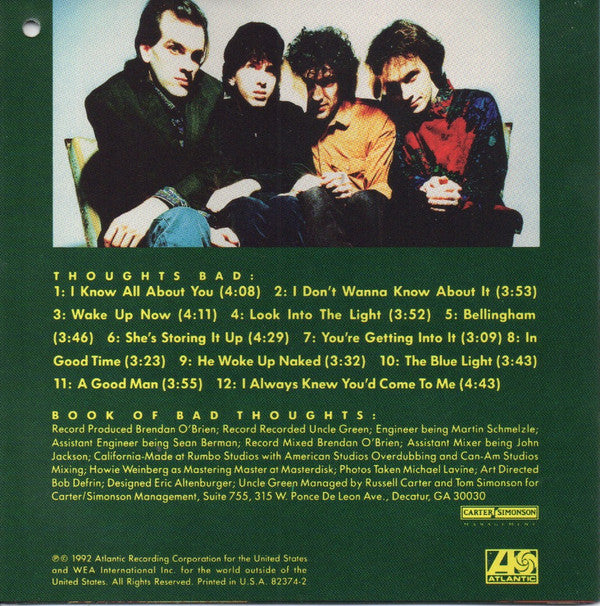 Uncle Green - Book Of Bad Thoughts (CD, Album) - De Platen Aap – Vinylwinkel in Brielle & online webshop voor muziekliefhebbers