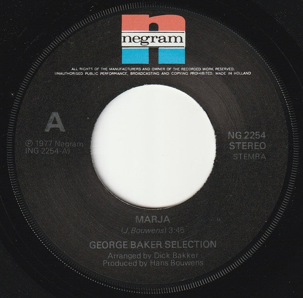George Baker Selection : Marja (7", Single)