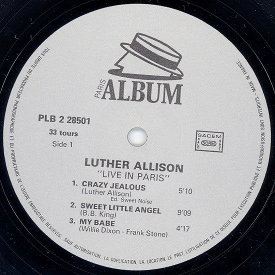 Luther Allison : Live In Paris (LP, Album)