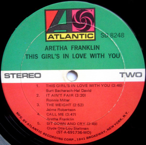 Aretha Franklin - This Girl's In Love With You (LP, Album, MO ) - De Platen Aap – Vinylwinkel in Brielle & online webshop voor muziekliefhebbers
