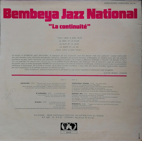 Bembeya Jazz National : "La Continuité" (LP, Album)