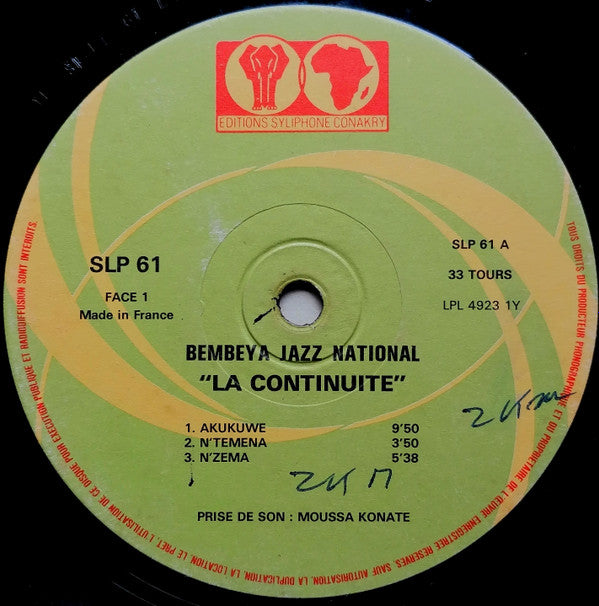 Bembeya Jazz National : "La Continuité" (LP, Album)
