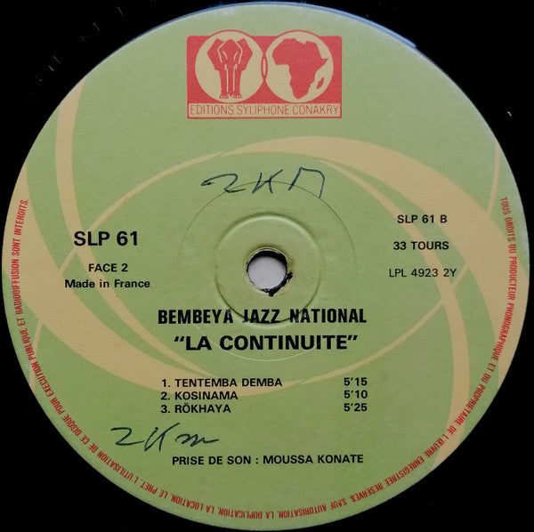 Bembeya Jazz National : "La Continuité" (LP, Album)