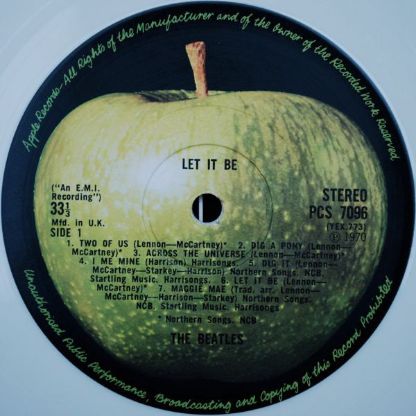 The Beatles : Let It Be (LP, Album, RE, Whi)