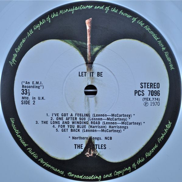 The Beatles : Let It Be (LP, Album, RE, Whi)