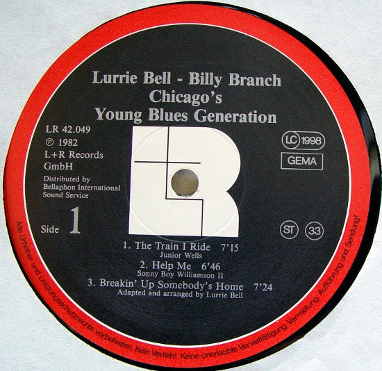Lurrie Bell - Billy Branch : Chicago's Young Blues Generation (LP)