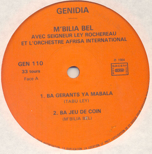 Mbilia Bel With Tabu Ley Rochereau Et Orchestre Afrisa L'International : Ba Gerants Ya Mabala (LP)
